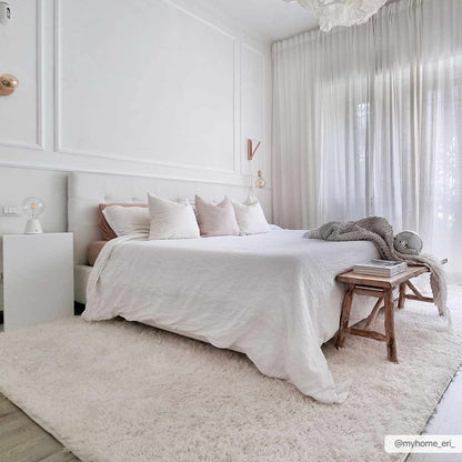 Washable Cream Shag Rug - Cozy Home Decor