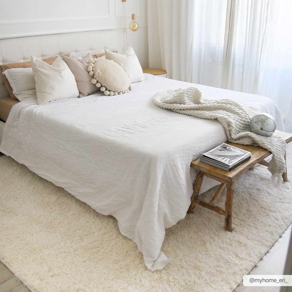 Washable Cream Shag Rug - Cozy Home Decor