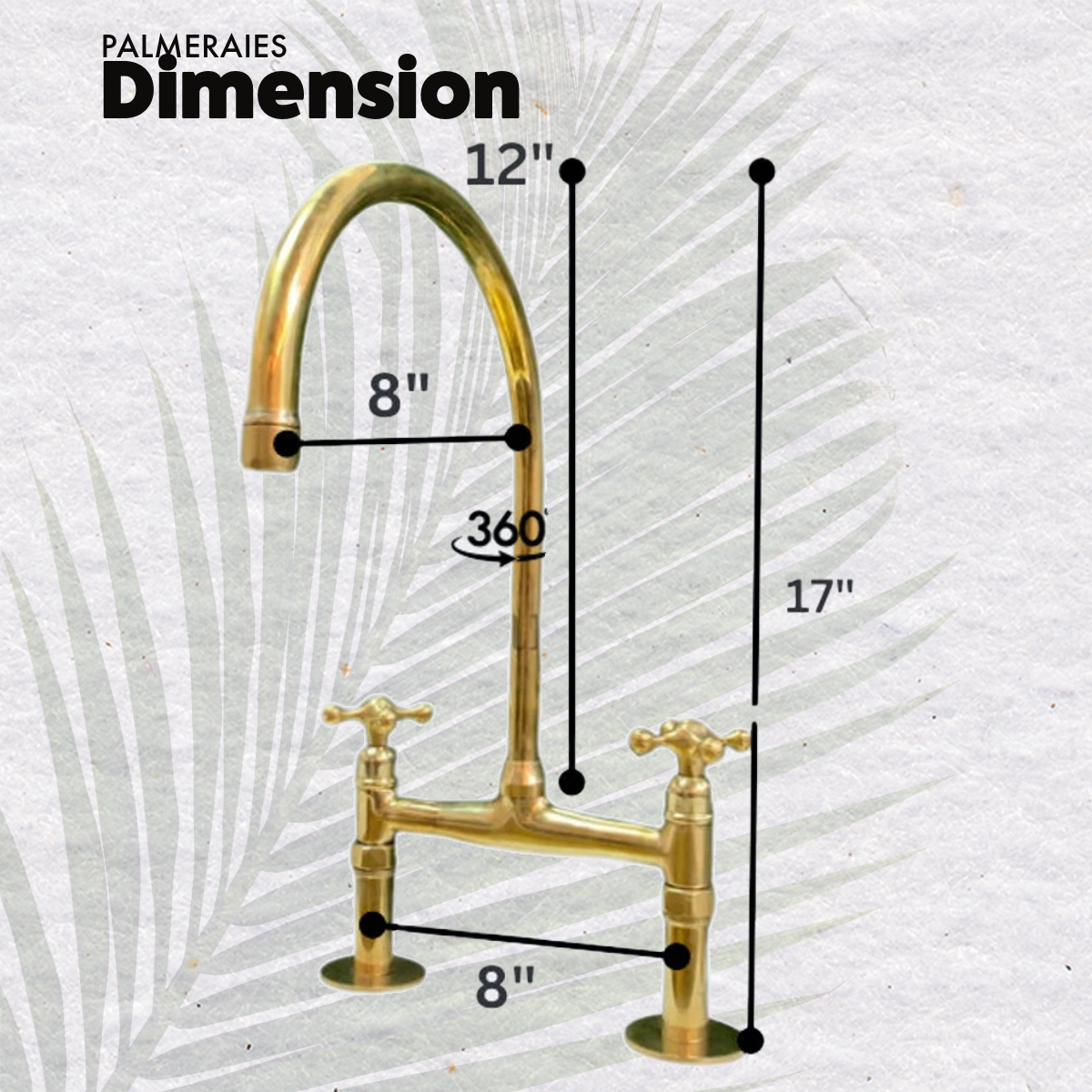 Brass kitchen tap