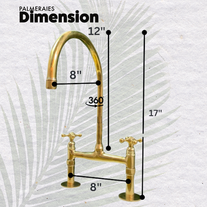 Brass kitchen tap
