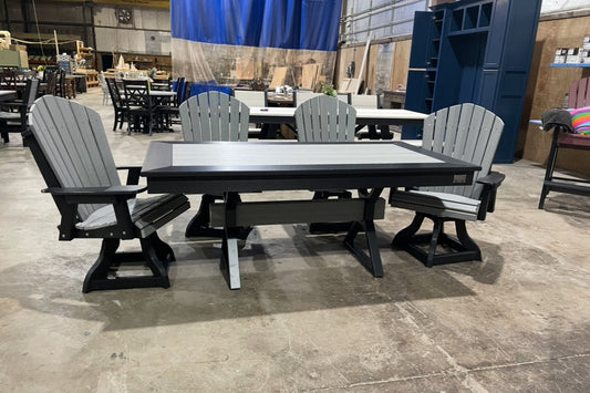 Metal X Beam Outdoor Dining Table