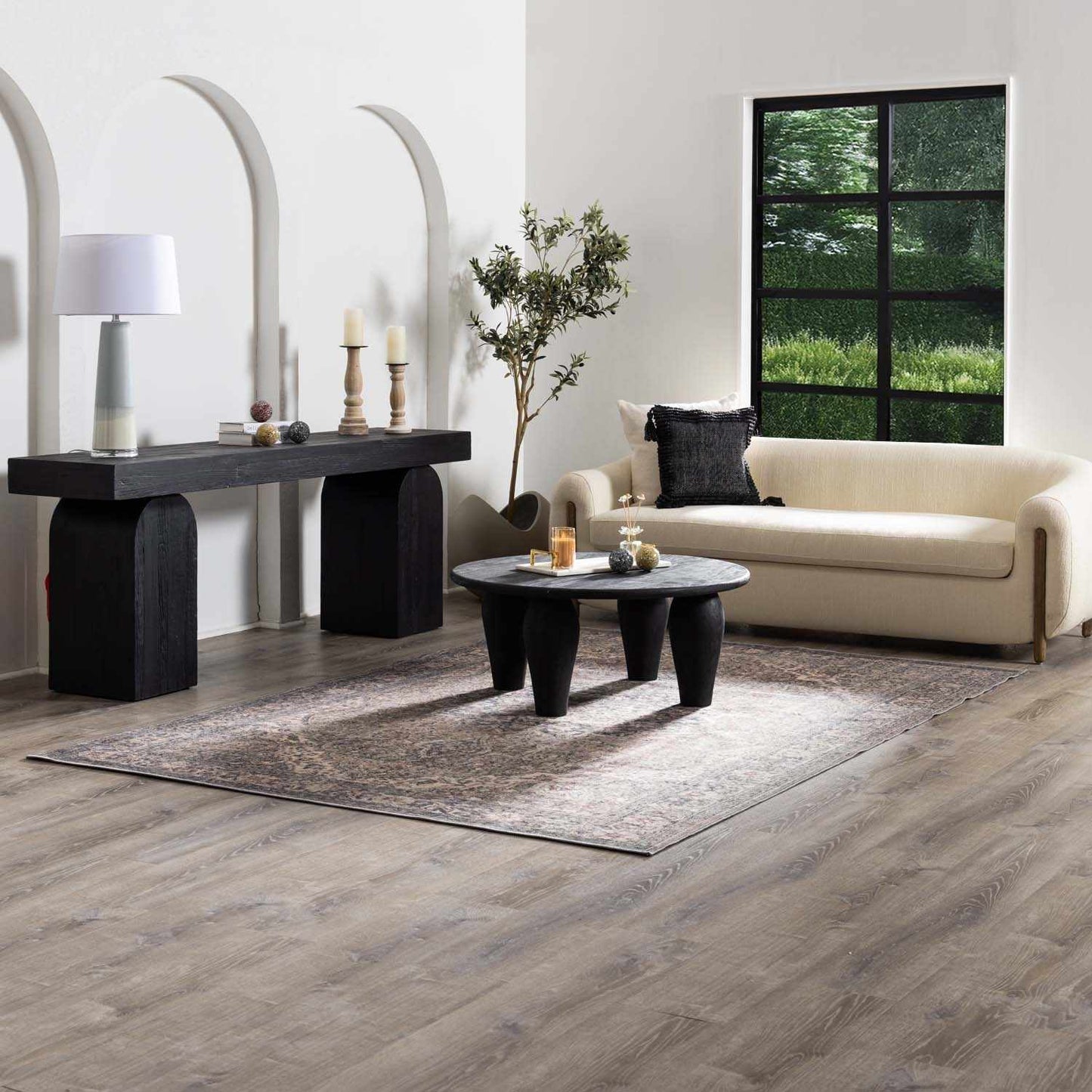 Dusty Blue Washable Rug - Soft Durable Greenpoint Collection