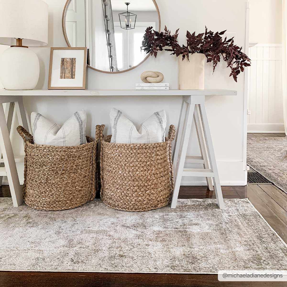 Gael Design Washable Flat Pile Rug - Stylish Modern Home Decor