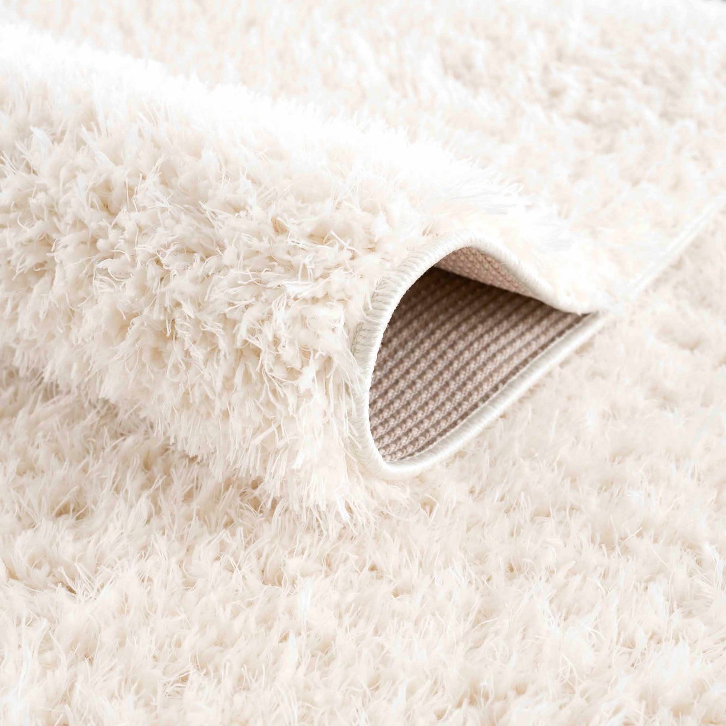 Washable Cream Shag Rug - Cozy Home Decor