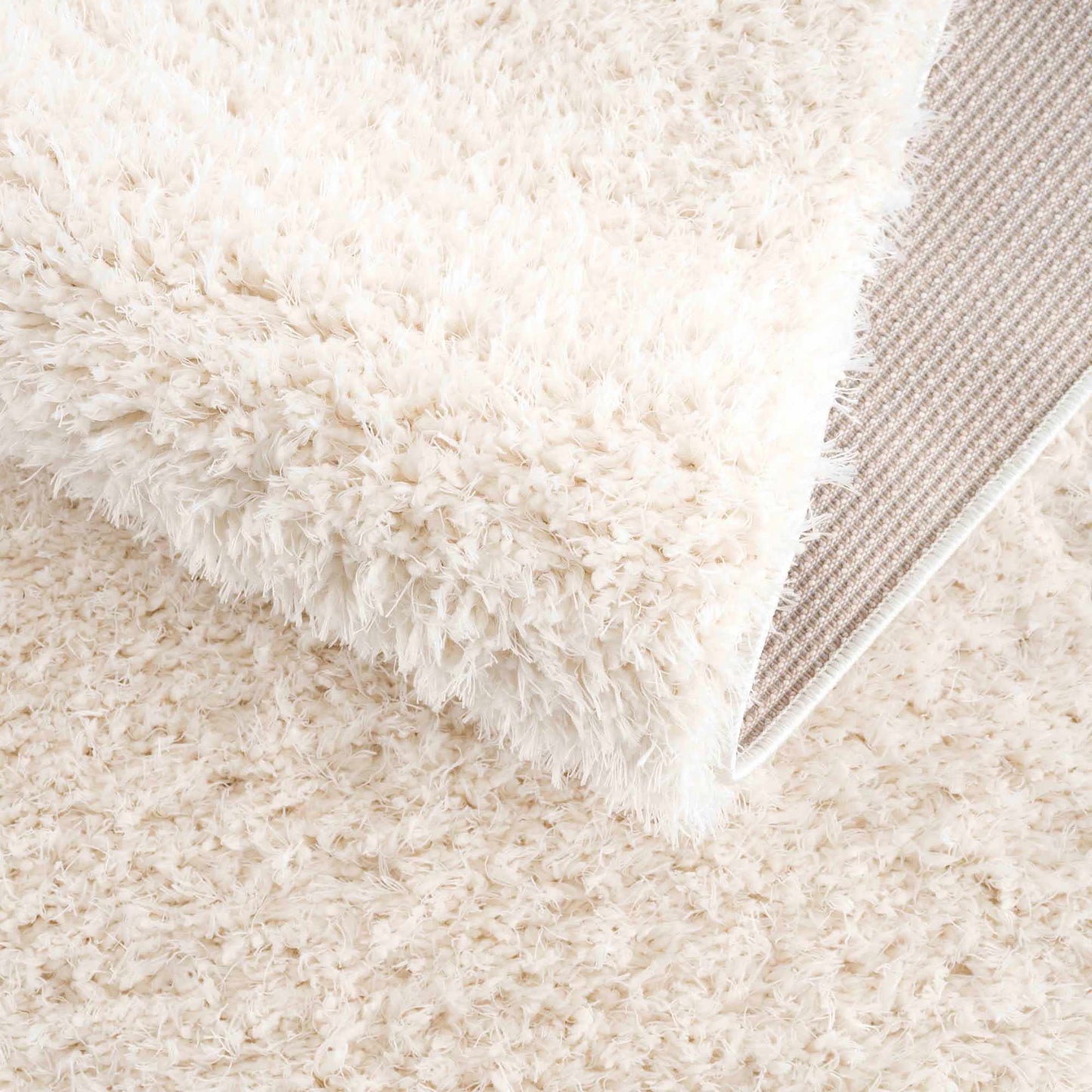 Washable Cream Shag Rug - Cozy Home Decor