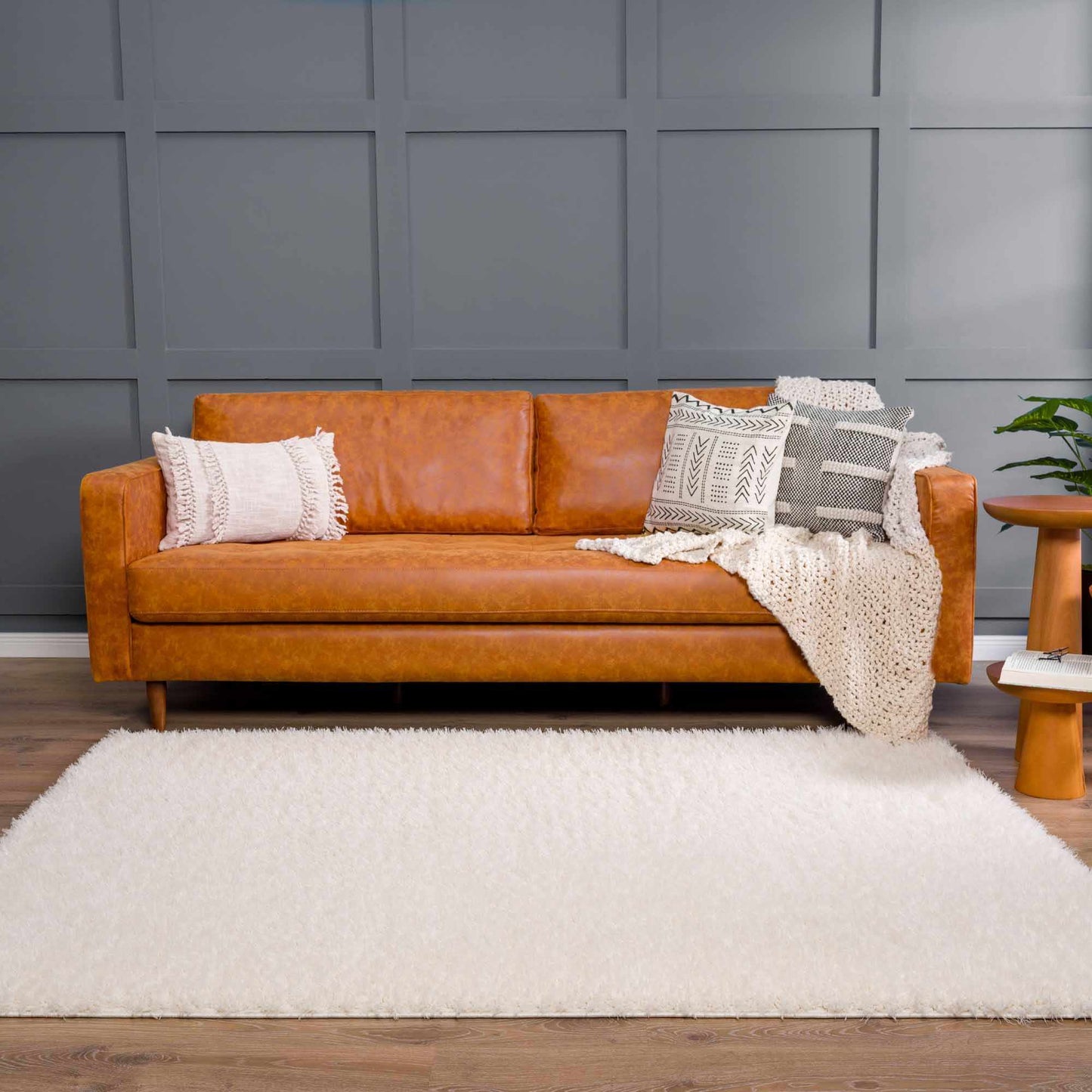 Washable Cream Shag Rug - Cozy Home Decor