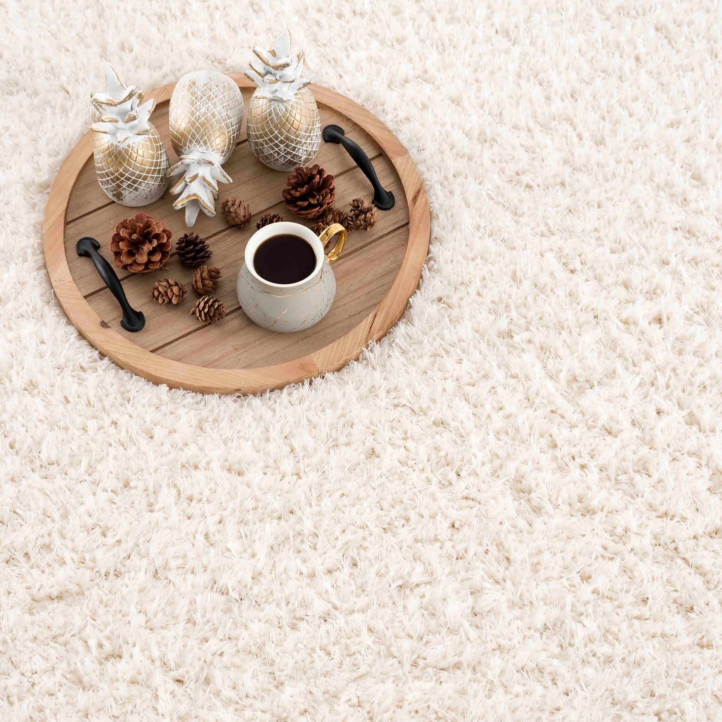 Washable Cream Shag Rug - Cozy Home Decor