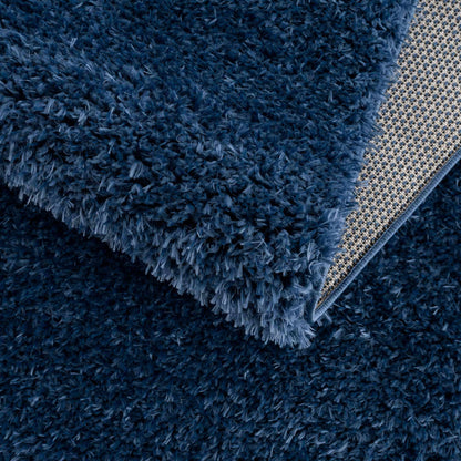 Washable Dark Blue Shag Rug - Faina Collection Cozy Home Decor