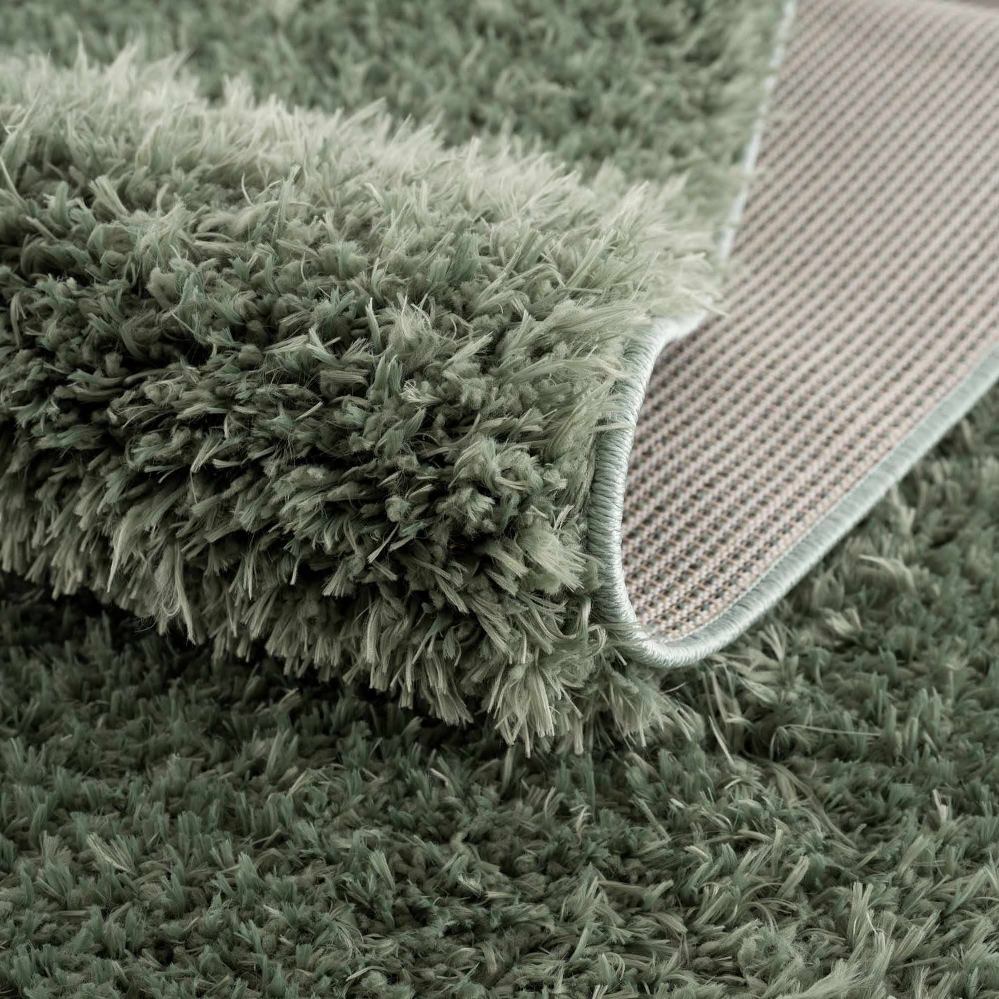 Green Shag Rug - Washable Soft Cozy Home Decor