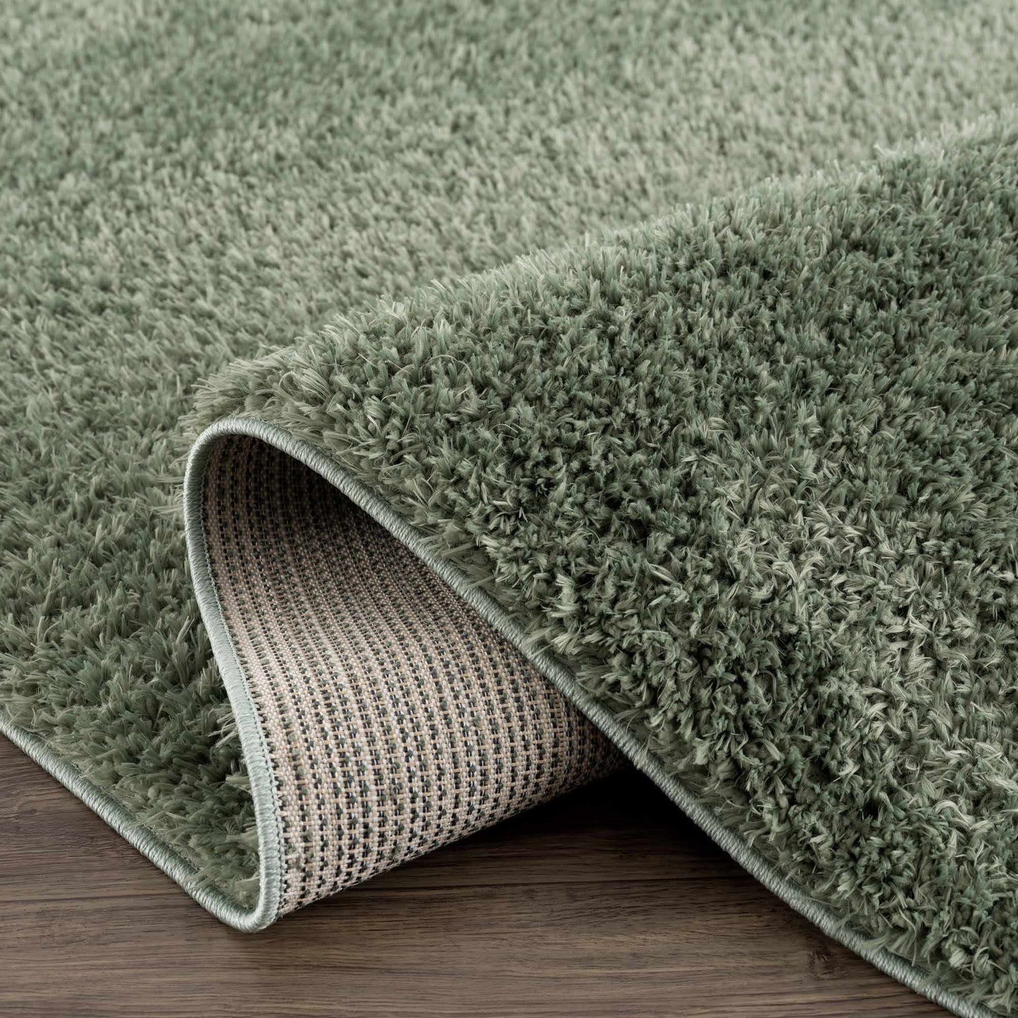 Green Shag Rug - Washable Soft Cozy Home Decor