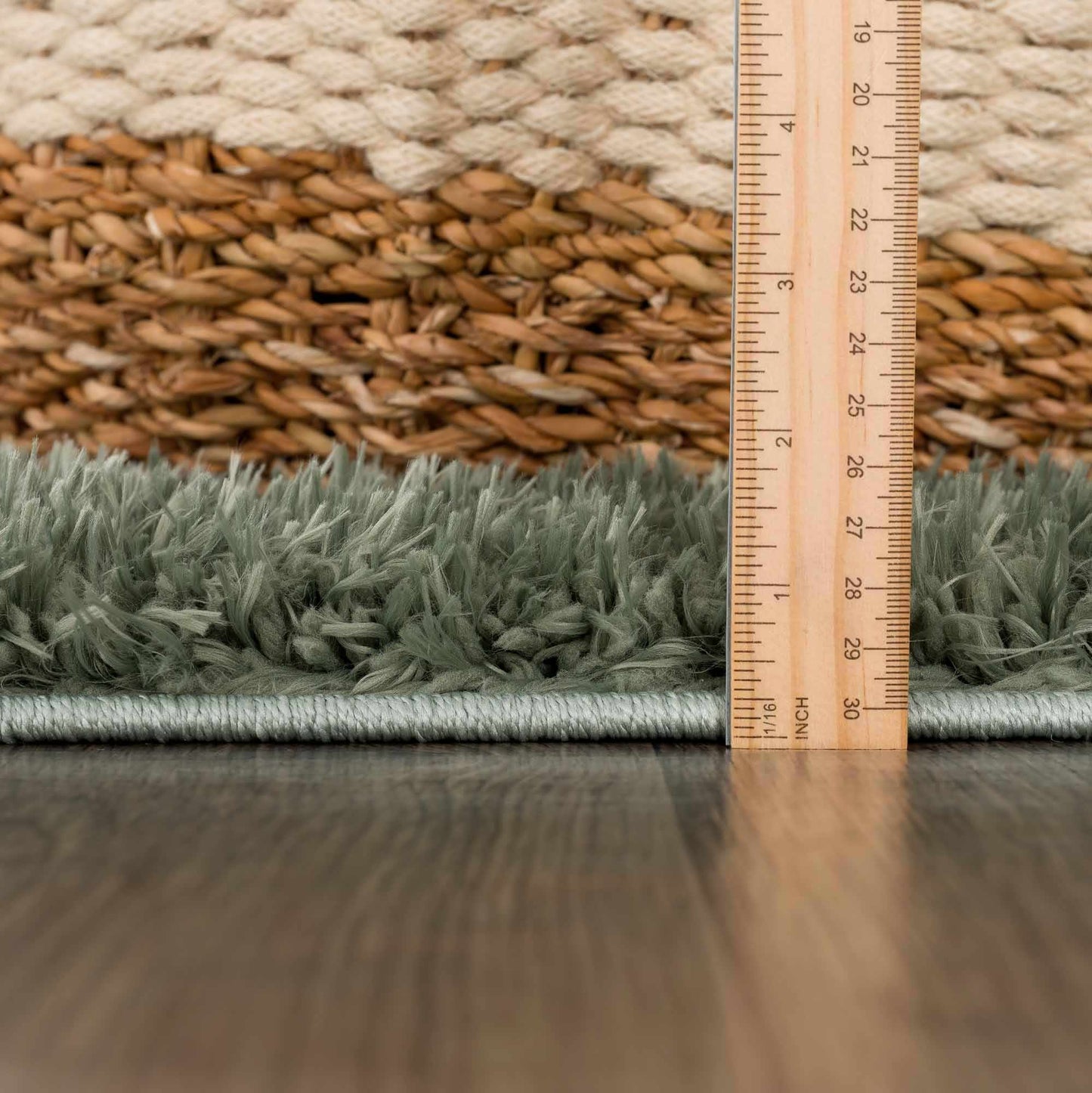 Green Shag Rug - Washable Soft Cozy Home Decor