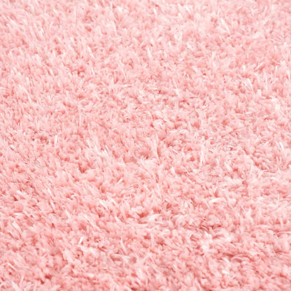 Pink Shag Rug - Washable Soft Cozy Home Decor