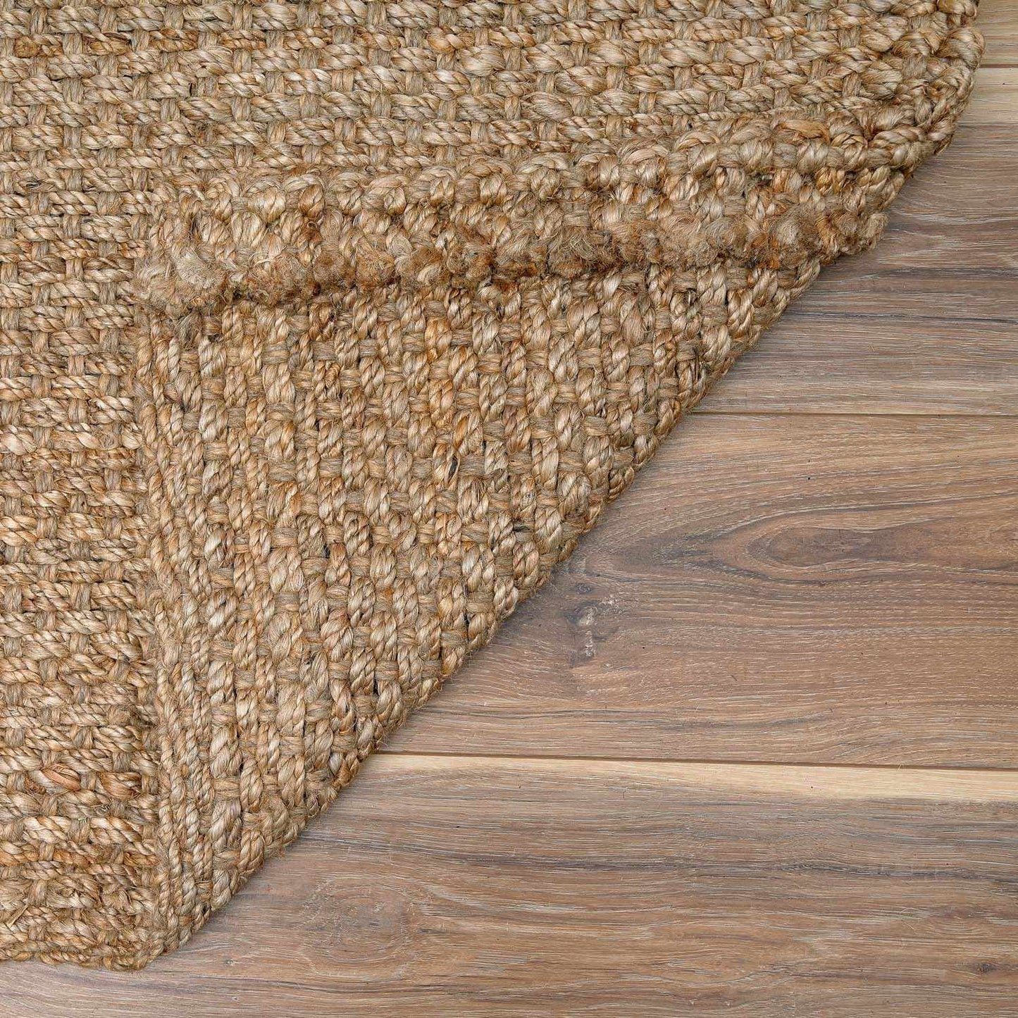 Braided Jute Area Rug - Eco-Friendly Natural Fiber Floor Decor