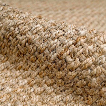 Braided Jute Area Rug - Eco-Friendly Natural Fiber Floor Decor