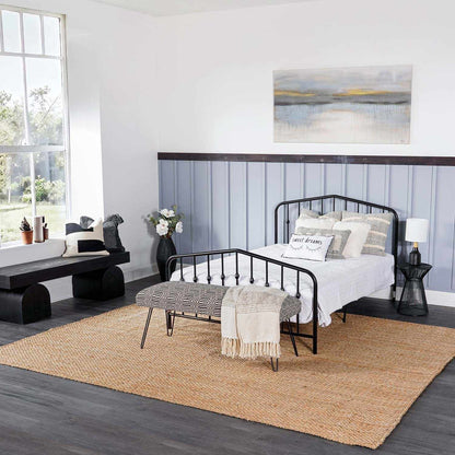 Braided Jute Area Rug - Eco-Friendly Natural Fiber Floor Decor