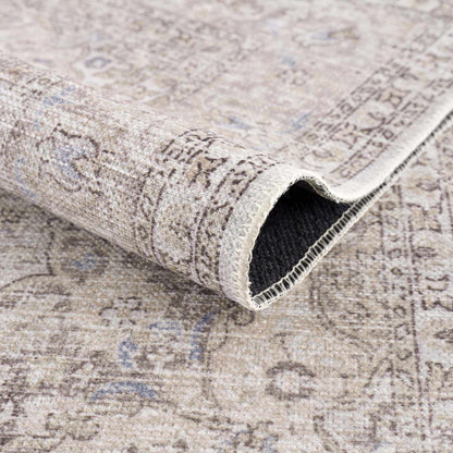 Washable Cream Area Rug - Soft Stylish Home Decor