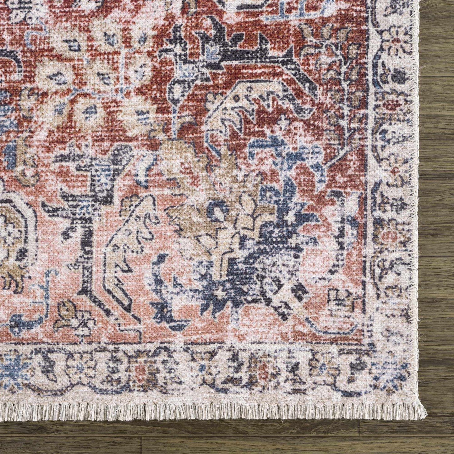 Elegant burgundy rug