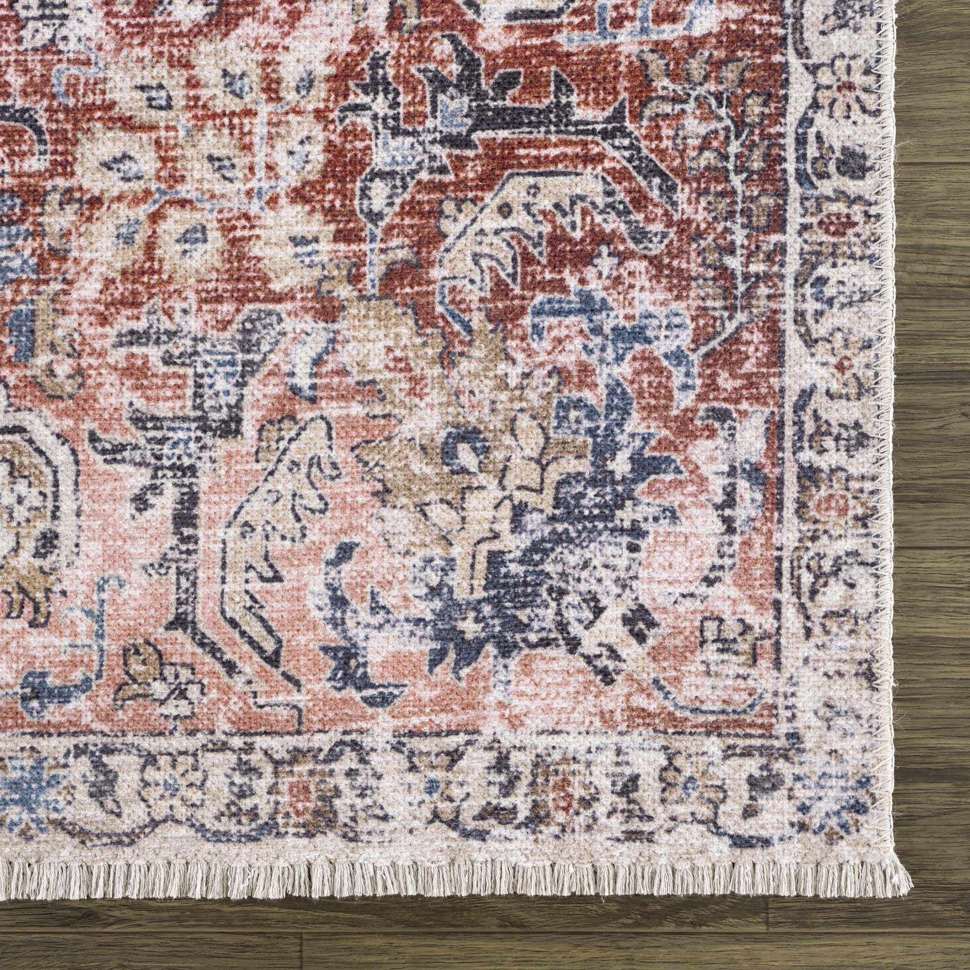 Elegant burgundy rug