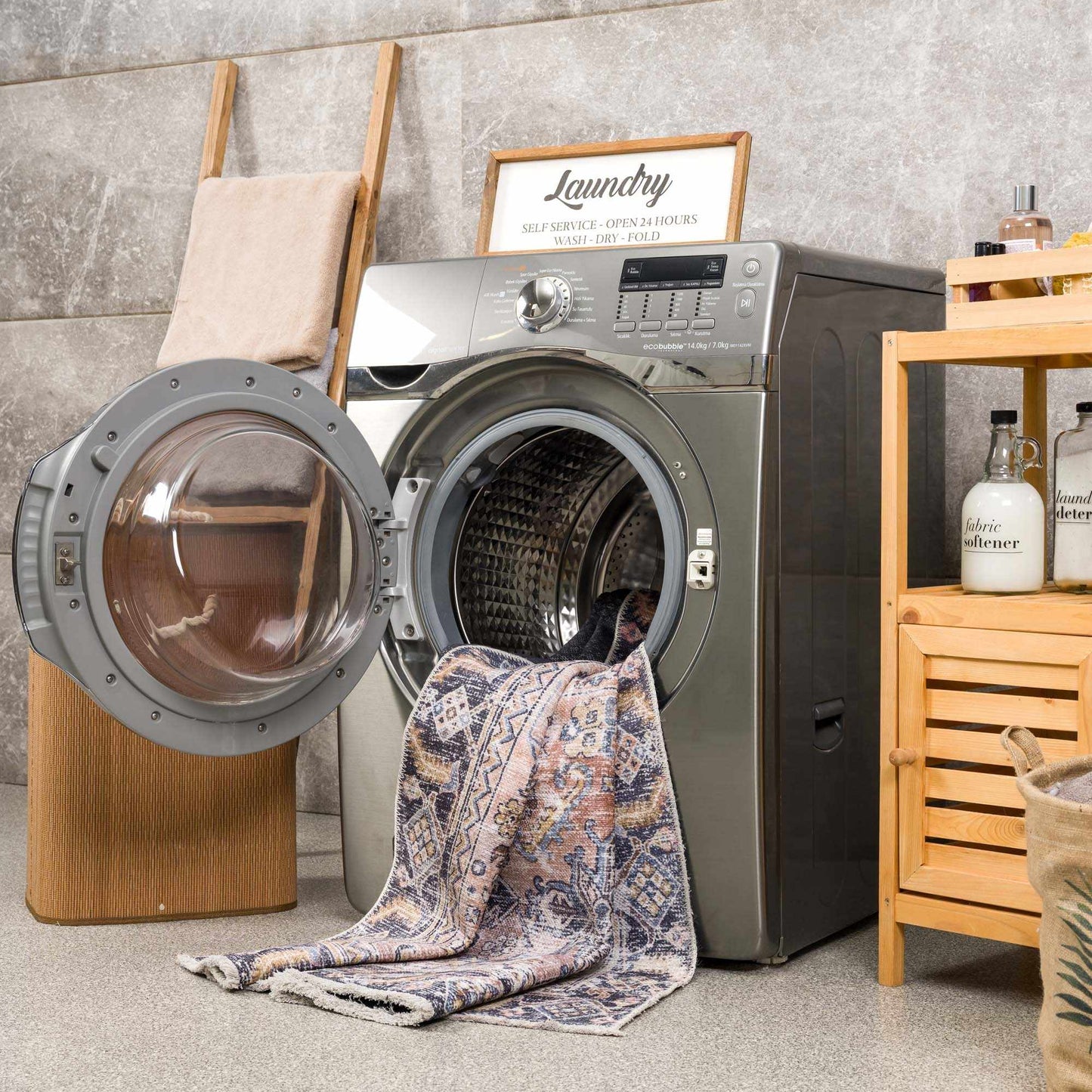 Washable Peach Area Rug - Holi-2305 Stylish Home Décor