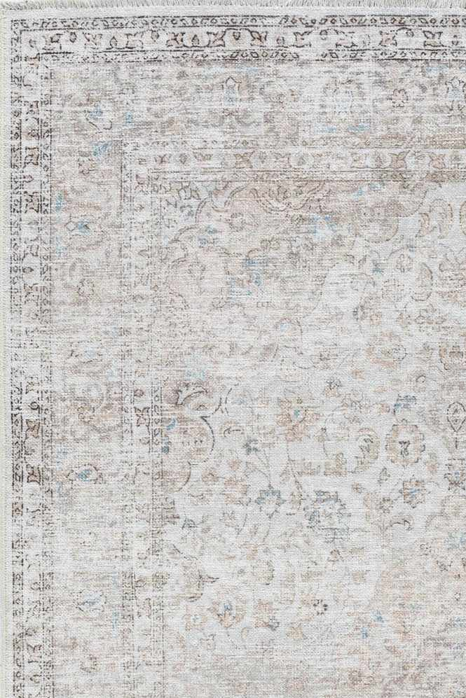 Washable Cream Area Rug - Soft Stylish Home Decor