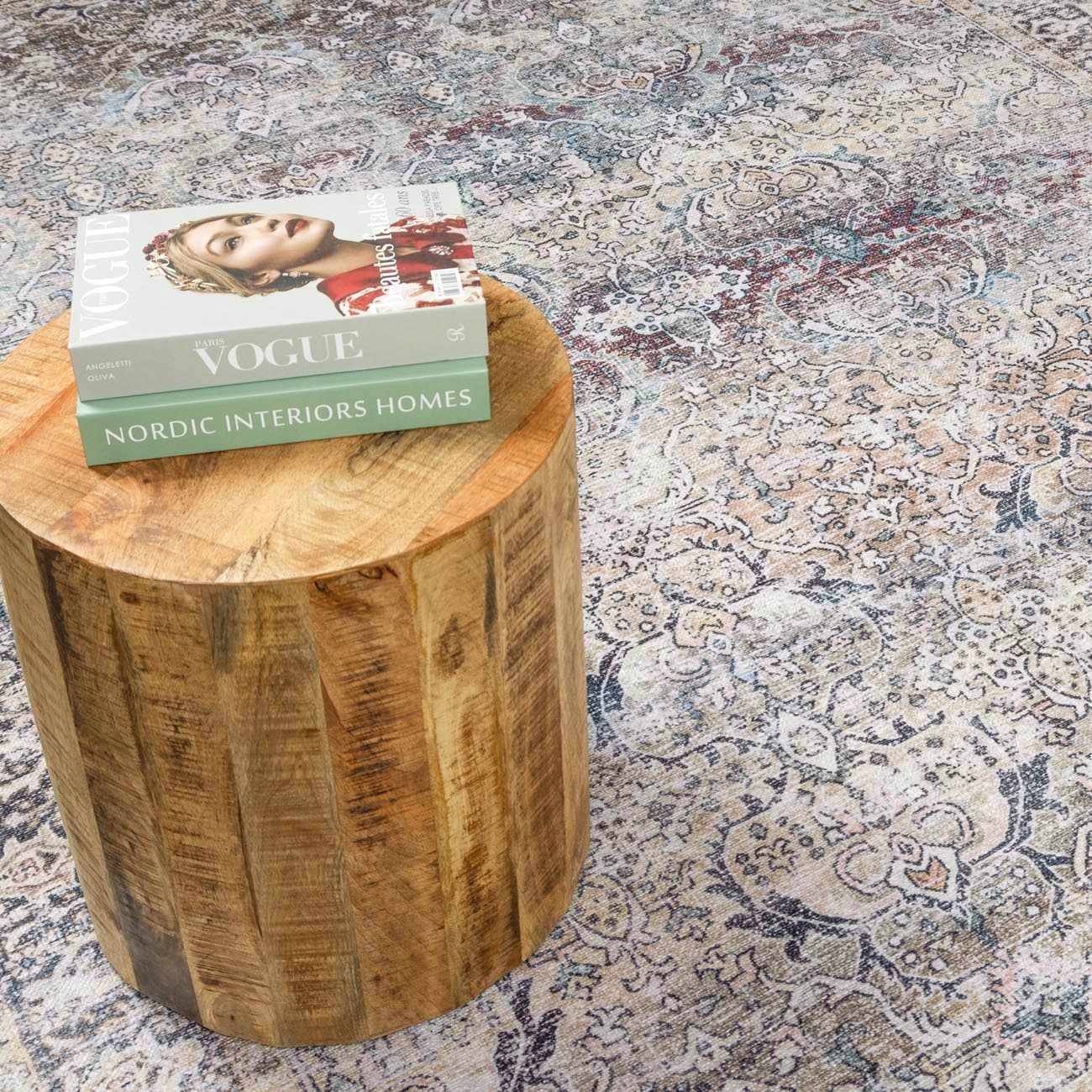 Handcrafted olive rug