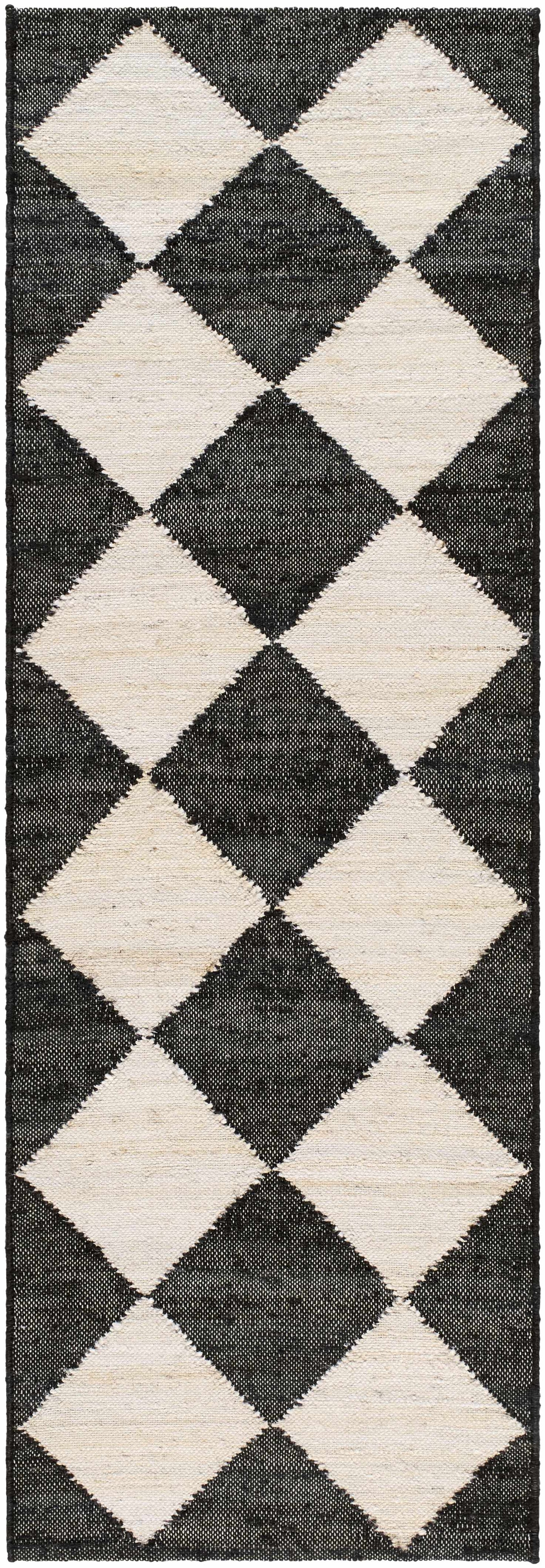 Antho Black Diamonds Jute Rug - Elegant Natural Fiber Home Decor by Vivir x Livabliss