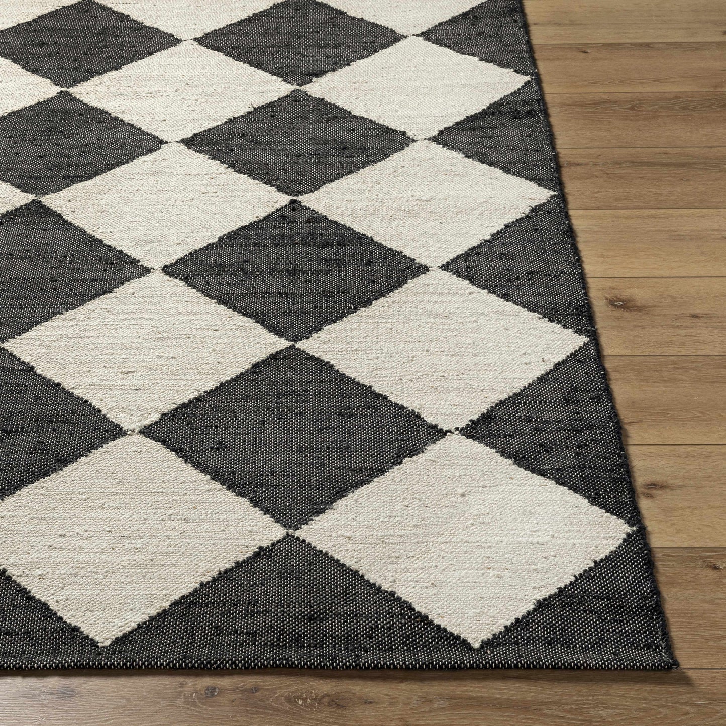 Antho Black Diamonds Jute Rug - Elegant Natural Fiber Home Decor by Vivir x Livabliss
