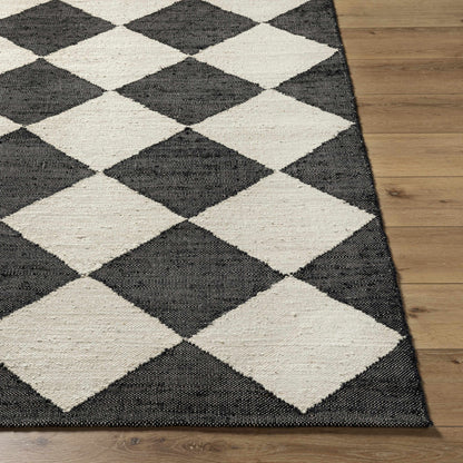 Antho Black Diamonds Jute Rug - Elegant Natural Fiber Home Decor by Vivir x Livabliss