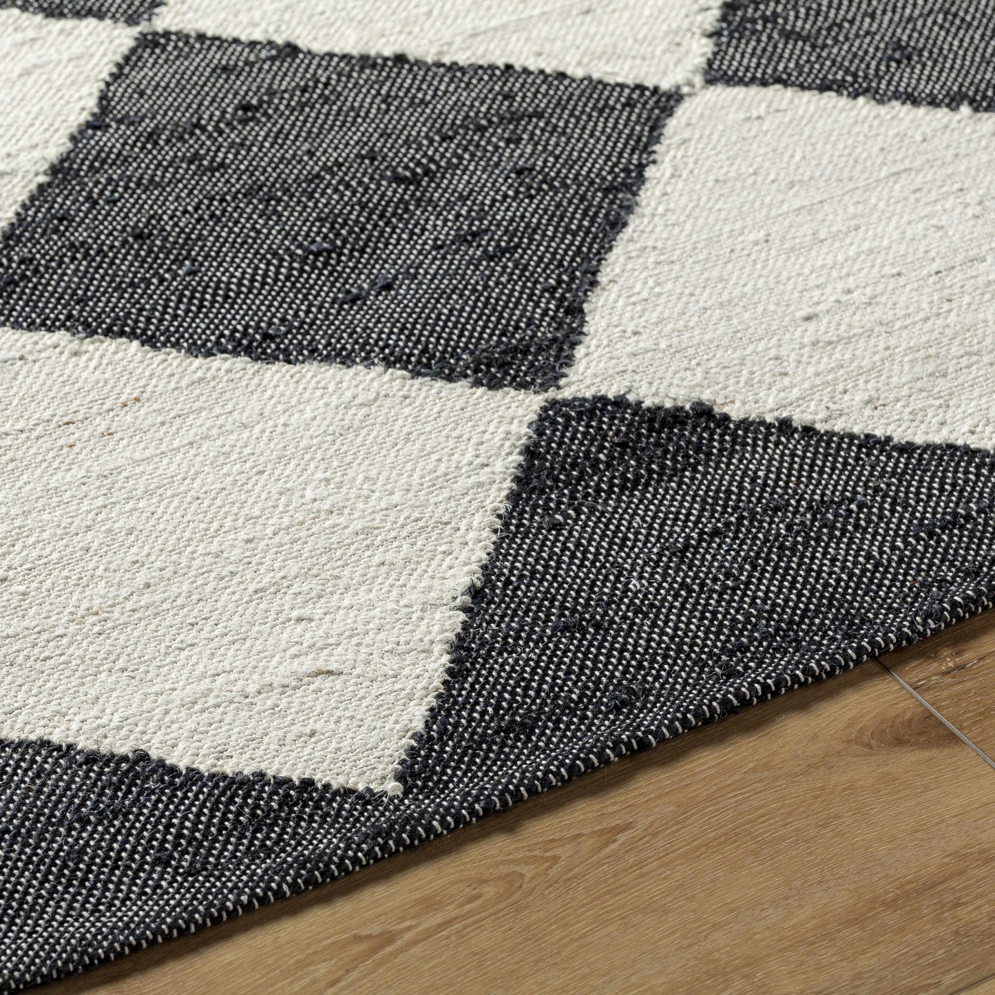 Antho Black Diamonds Jute Rug - Elegant Natural Fiber Home Decor by Vivir x Livabliss