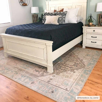 Vintage Washable Area Rug - Soft Durable Home Décor
