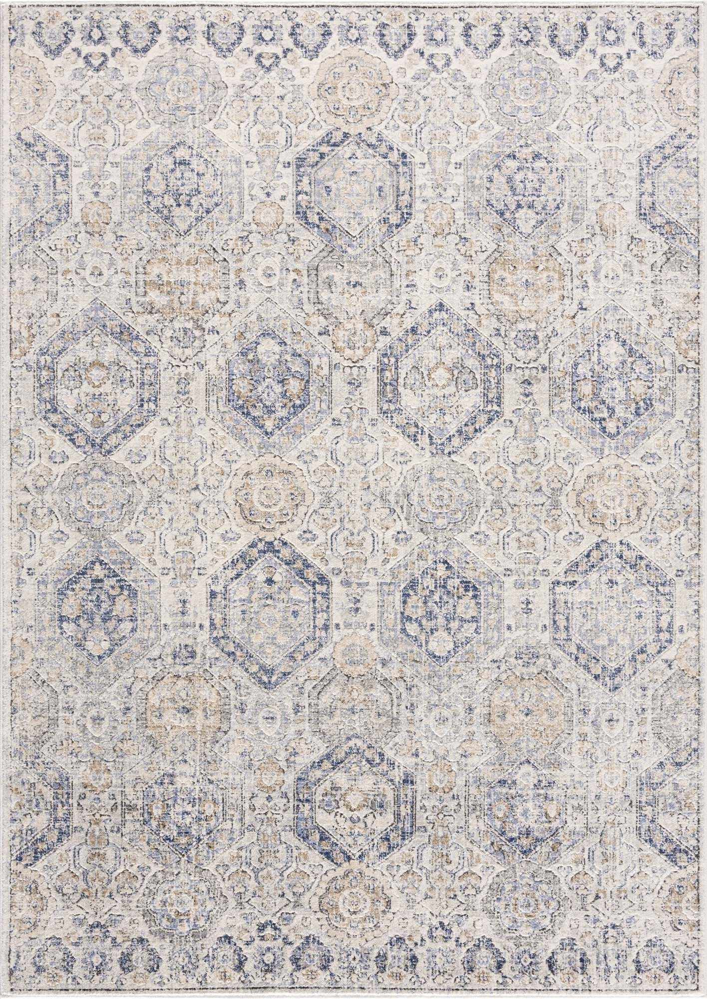 Parkerfield Cream Blue Area Rug - Stylish Home Decor for Any Room