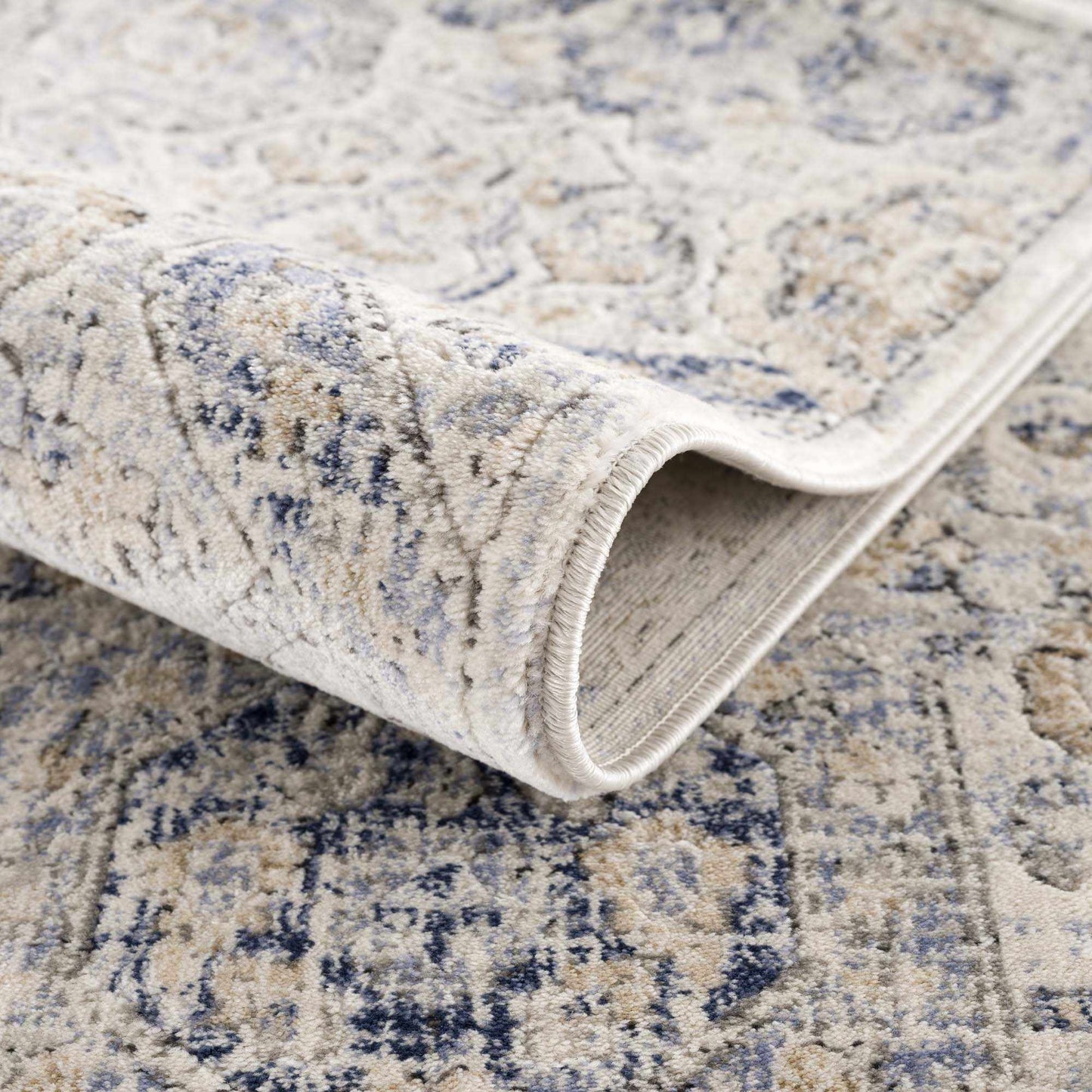 Parkerfield Cream Blue Area Rug - Stylish Home Decor for Any Room