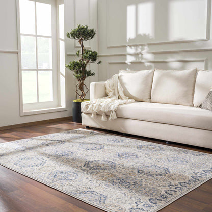 Parkerfield Cream Blue Area Rug - Stylish Home Decor for Any Room