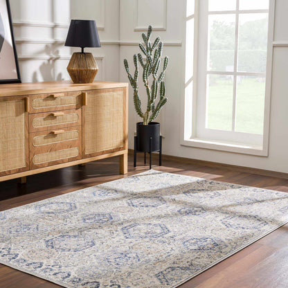 Parkerfield Cream Blue Area Rug - Stylish Home Decor for Any Room