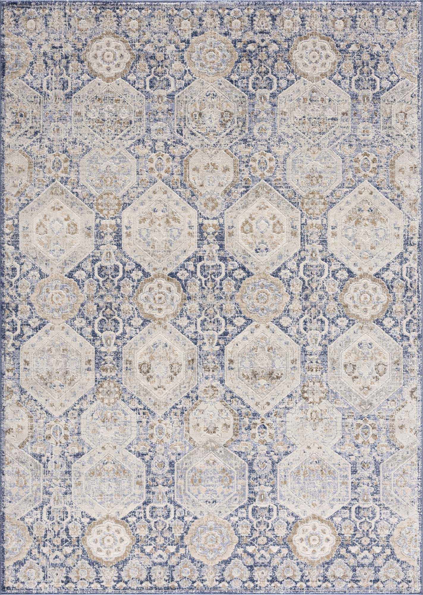 Blue Area Rug - Parkerfield Collection Soft Home Decor