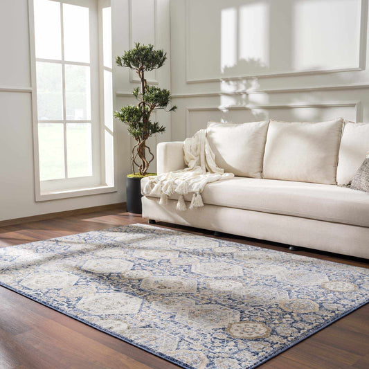 Blue Area Rug - Parkerfield Collection Soft Home Decor