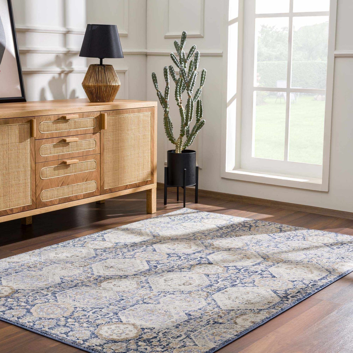 Blue Area Rug - Parkerfield Collection Soft Home Decor