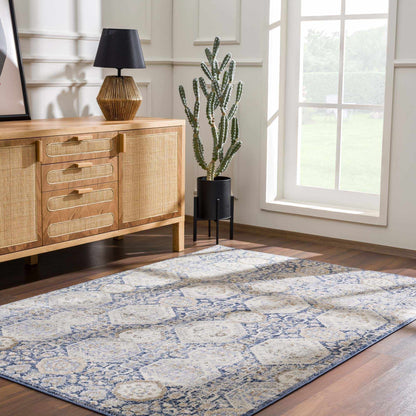 Blue Area Rug - Parkerfield Collection Soft Home Decor