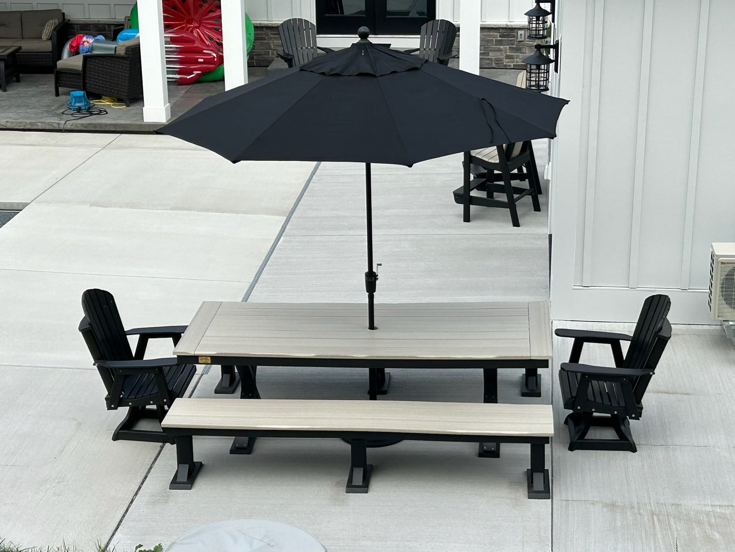 Trestle X Outdoor Table HDPE Lumber Durable Weatherproof Dining Table