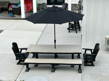 Trestle X Outdoor Table HDPE Lumber Durable Weatherproof Dining Table