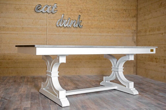 Queen Dining Table Farmhouse Solid Wood Custom Handmade With Finish Options