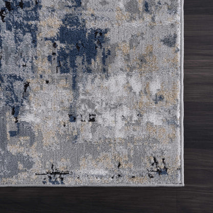Blue Abstract Area Rug - Modern Stylish Design for Interiors