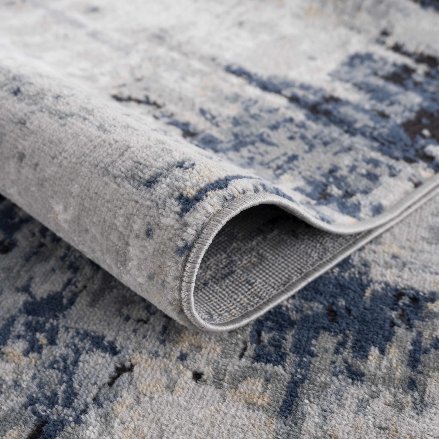 Blue Abstract Area Rug - Modern Stylish Design for Interiors