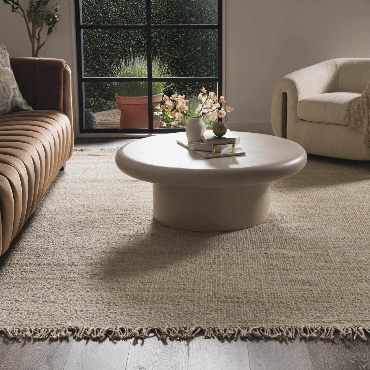 Iantha Jute Area Rug - Eco-Friendly Natural Fiber Floor Decor