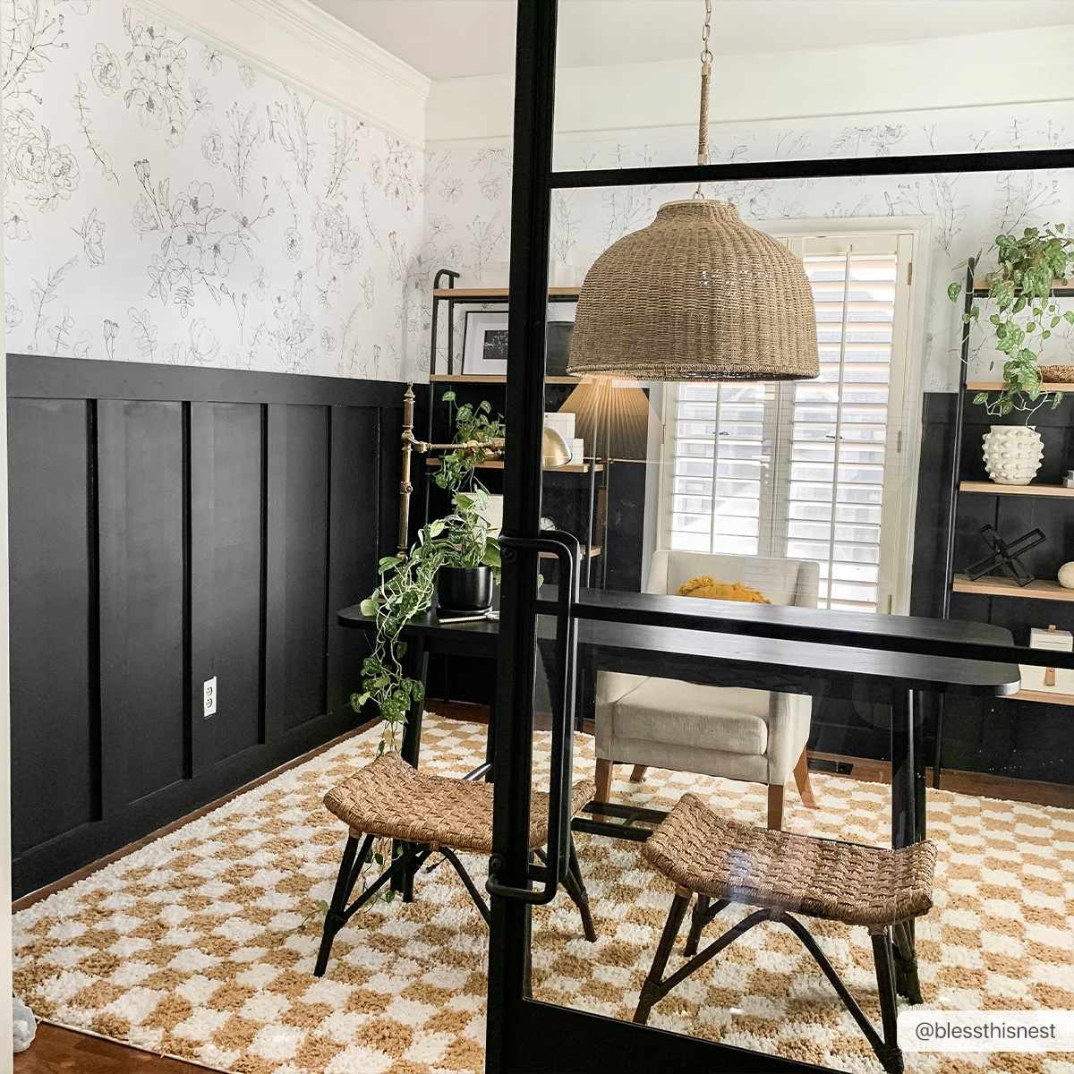 Mustard Ivory Checkered Area Rug - Stylish Home Décor Accent