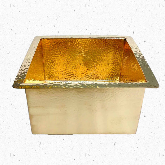 Brass gold kitchen sink
