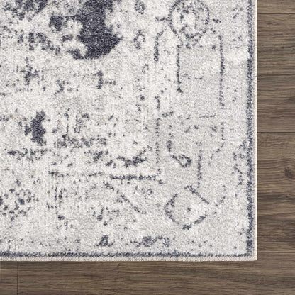 Ivory Washable Flat Pile Rug - Hera Collection for Modern Decor