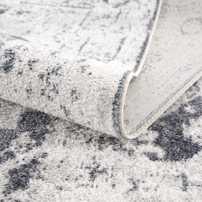 Ivory Washable Flat Pile Rug - Hera Collection for Modern Decor