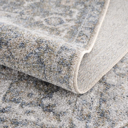 Washable Blue Flat Pile Rug - Stylish Durable Home Decor