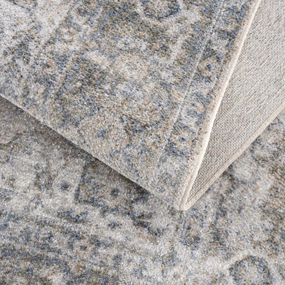 Washable Blue Flat Pile Rug - Stylish Durable Home Decor